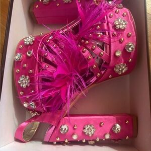 Pink Embellished Women's Shoes